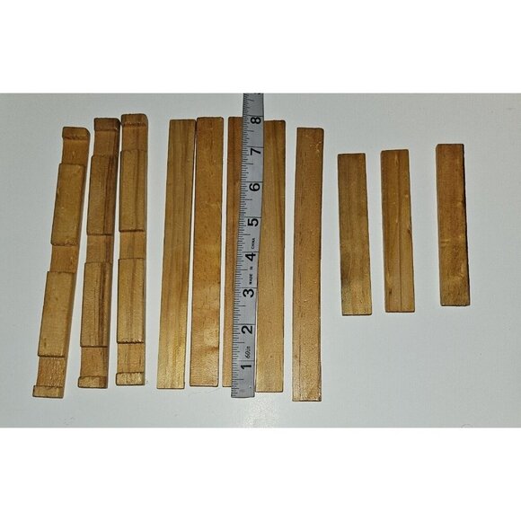 VTG Fort Sam Let's Pretend Wood Building Block Set Cavalry Indians ~ 101 Pieces - Picture 13 of 16